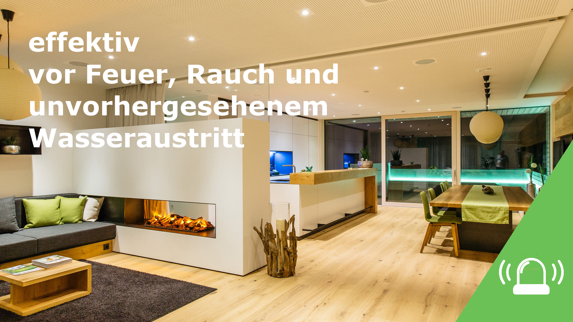 Brand- und Wassermeldung mit LOXONE