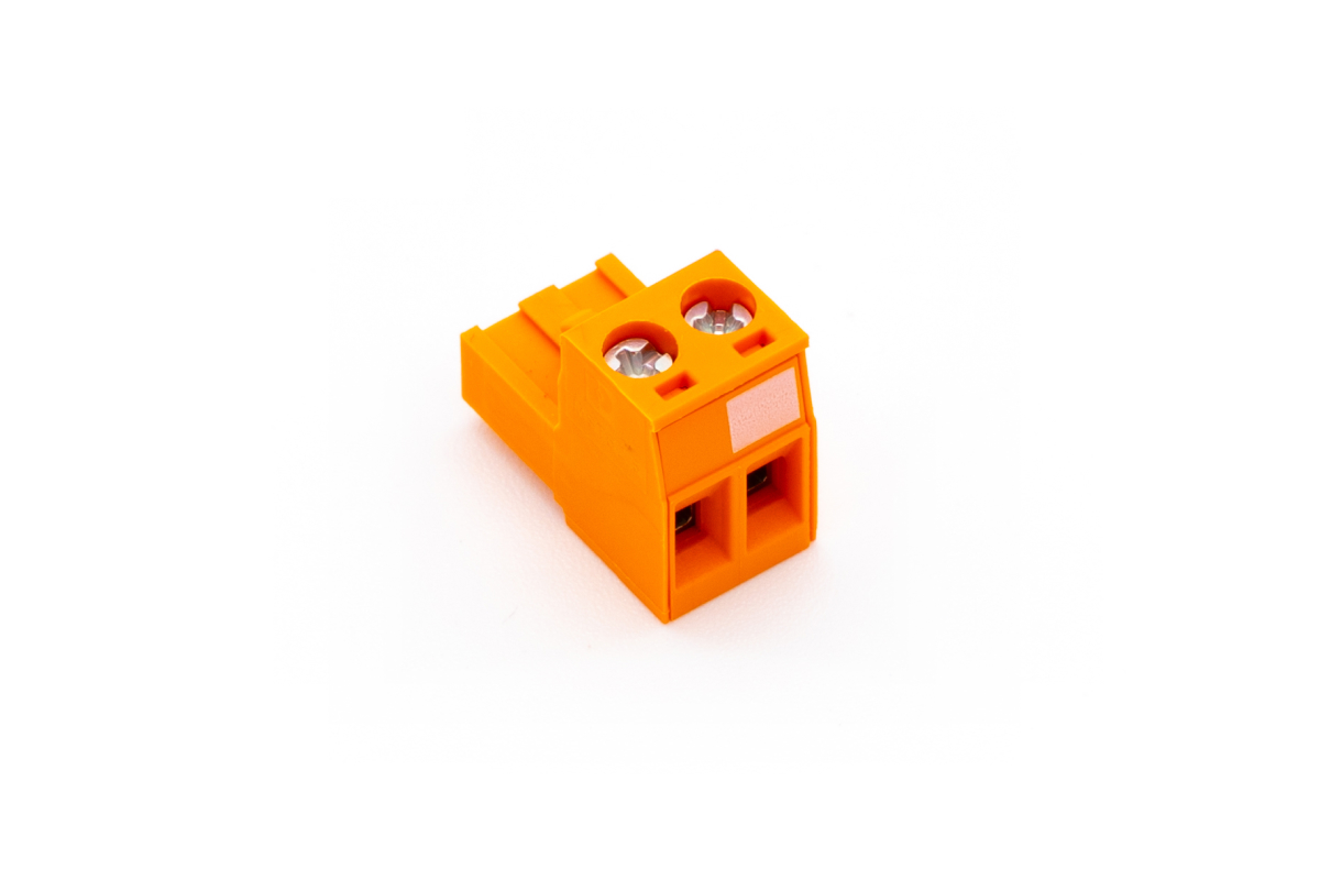 Schraub-Steckklemme Orange 2fach markiert