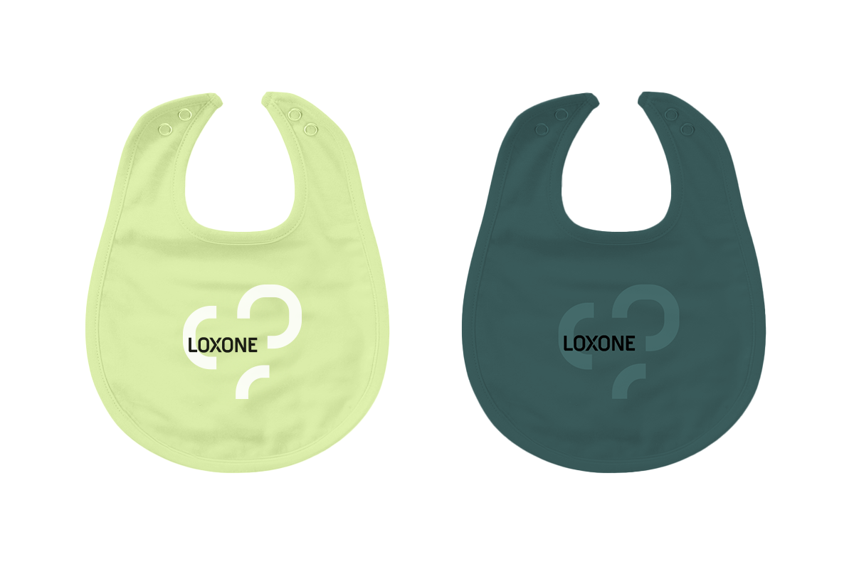 Baby Lätzchen Set weiß/grün (2 Stk.)